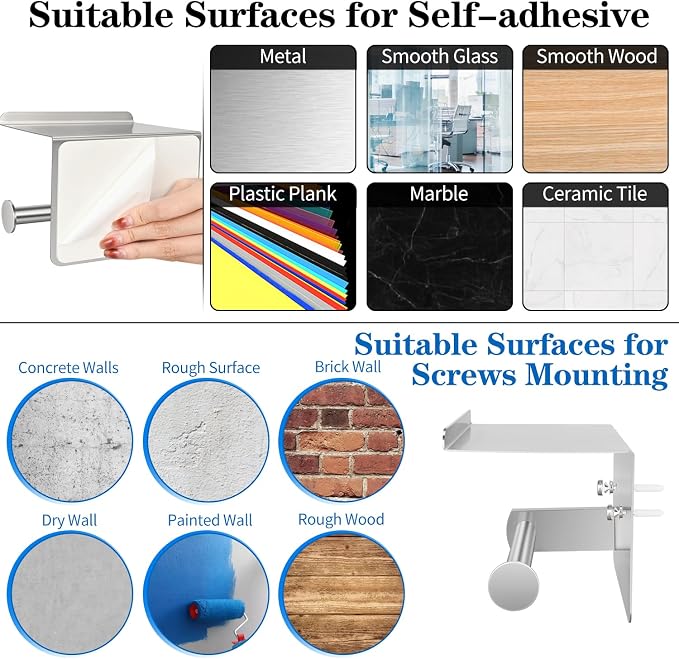 1pcs Brushed Nickel Toilet Paper Holder - Image 3