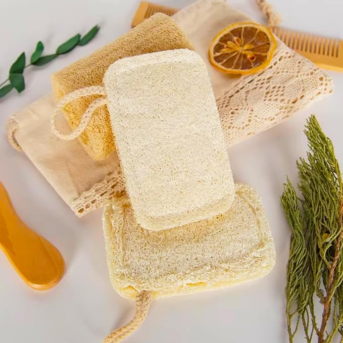 8 Pcs Natural Loofah Dishwashing Sponge Loofah Dish Towel Sponges - Image 2