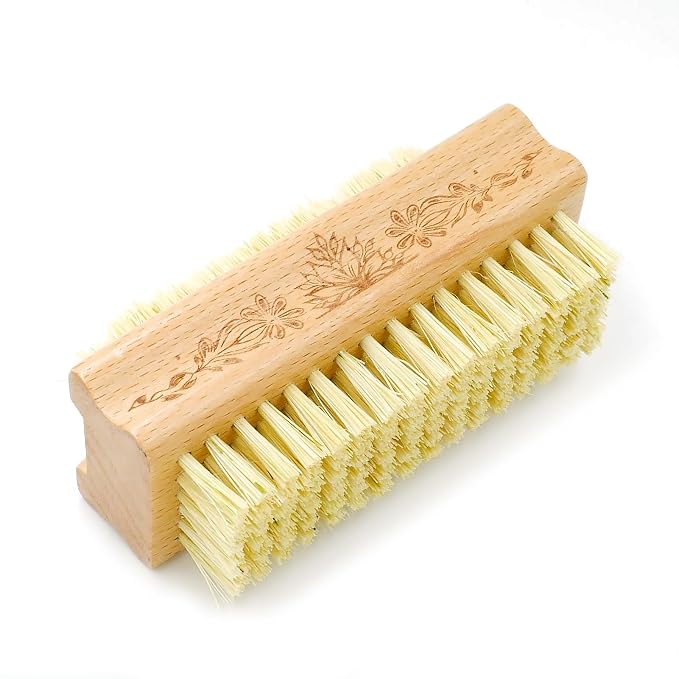 Wooden Fingernail Brush & Nail Scrubber to Clean Under Nails, Hand and Toenail by menesia