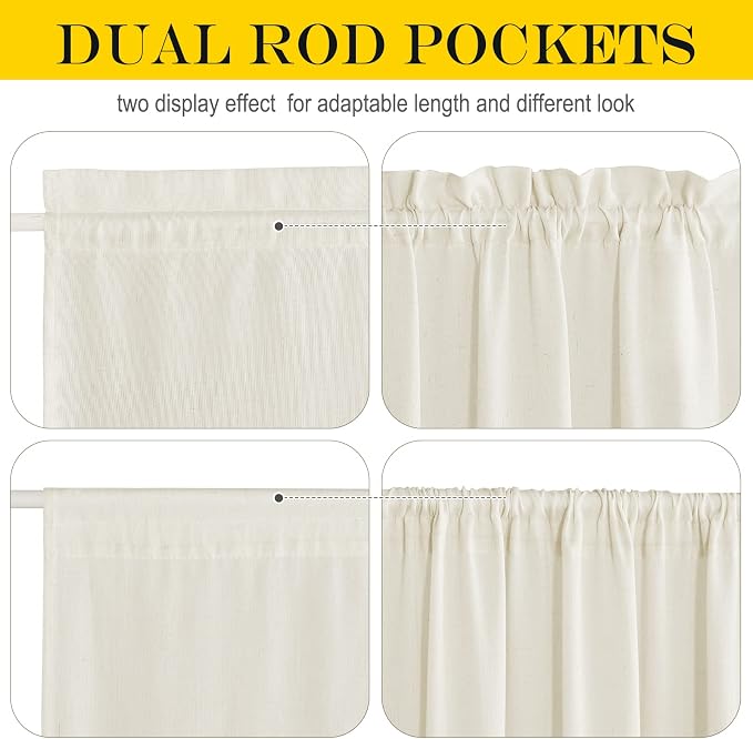 NICETOWN Natural Linen Blended Door Curtain - Image 4