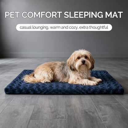 Dog Bed Mat - Dog Crate Pad - Reversible Dog Mat for Pet Comfort - Soft Bed Pads with Dual-Sided Design for All Seasons - Durable, Machine Washable Mat for Crates, Travel, and Home