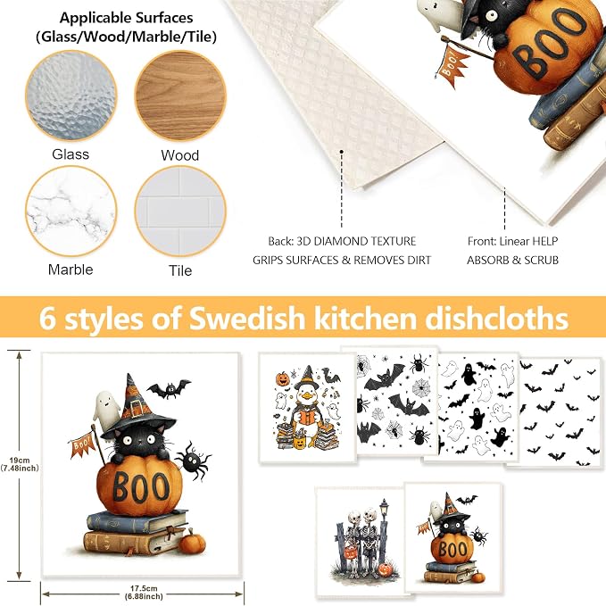 6 Pack Swedish Dishcloths for Kitchen - Image 3
