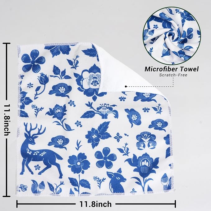 YUA Microfiber Cleaning Cloth 12 Pack, Microfiber Towels Cleaning, Microfiber - Image 2