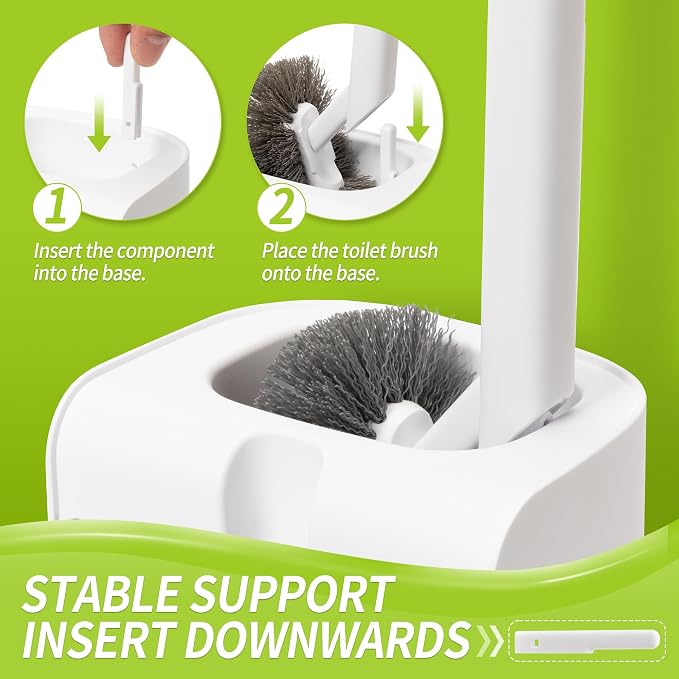 Toilet Brush and Plunger Set Hidden, S-Shaped Toilet Brush Plunger Combo 2 Pack - Image 5