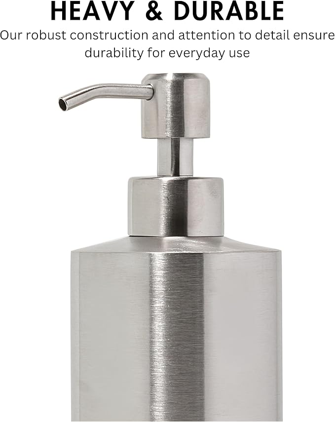 Silver Soap Dispenser Stainless Steel - Image 3
