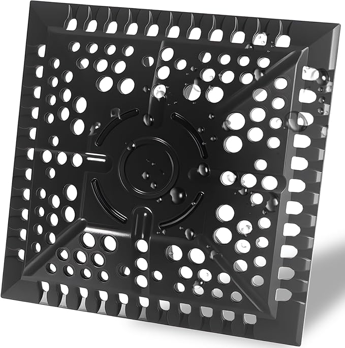 Shower Drain Hair Catcher, Square Silicone Shower Drain Cover by ABorCD