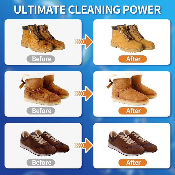 Suede Shoe Cleaner, 6.76 fl oz Suede and Nubuck Cleaning Kit - Image 2