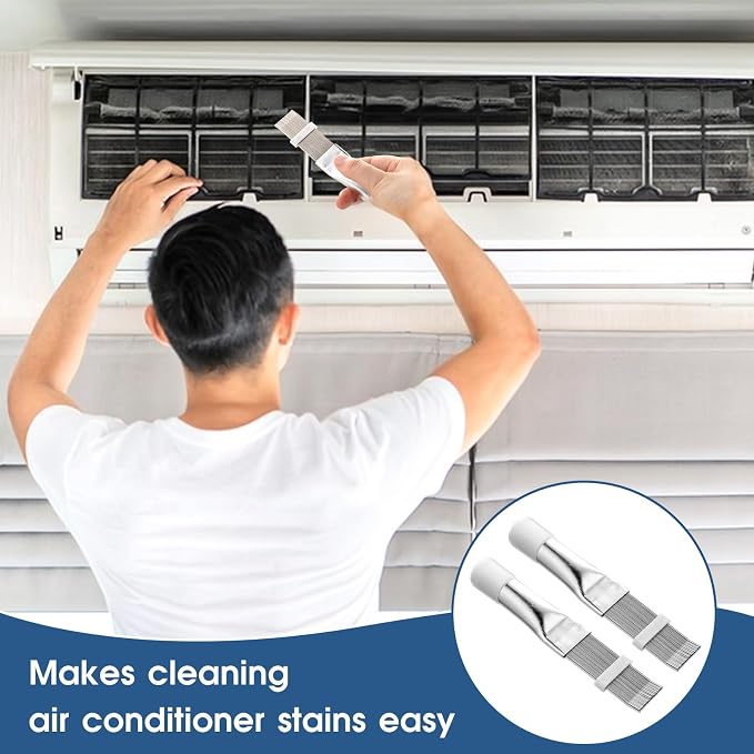 cobee 2 Pcs Air Conditioner Fin Comb, AC Fin Comb Straightener Cleaner Coil - Image 6