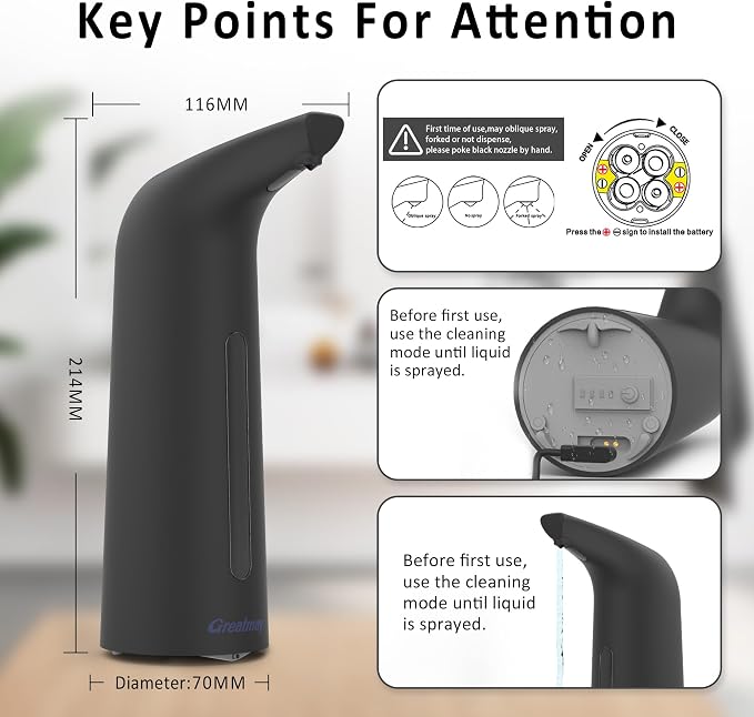 Convenient Automatic Soap Dispenser, 4 Adjustable Levels Touchless Hand - Image 3