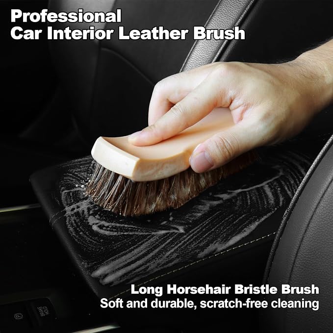 10PCS Car Cleaning Kit, Car Detailing Kit Interior Cleaner, Long Bristle Horse - Image 2