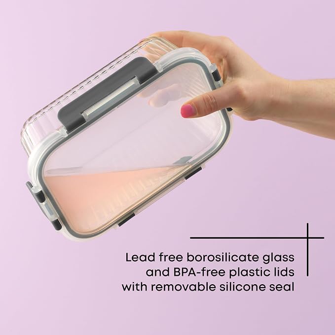 JoyJolt 24pc Borosilicate Glass Storage Containers - Image 4