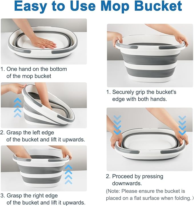 Collapsible Mop Bucket with Handle - Image 3