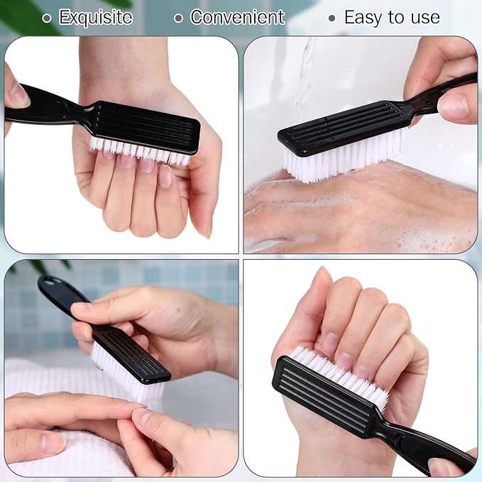 Patelai 30 Pcs Nail Scrubber Brushes Bulk Handle Grip Manicure Brushes - Image 3