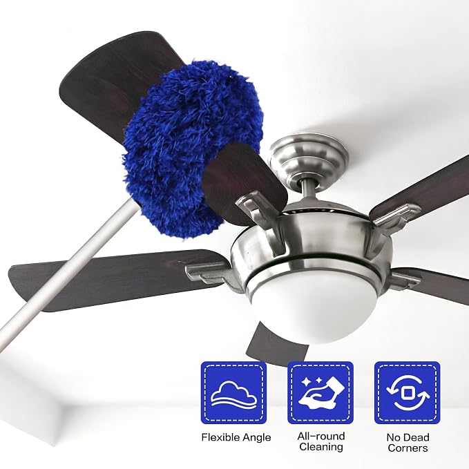 Ceiling Fan Cleaner Duster Reusable Microfiber Ceiling Fan Blade Cleaner - Image 2