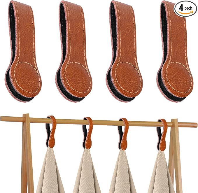 4 PCS Genuine Leather Towel Clips by CODOHI