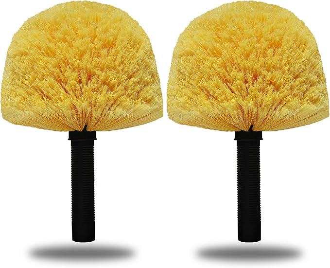 2 Pack Robust Cobweb Duster Head Brush – Superior Twist-On Web Cleaning Tool – by SINYUM