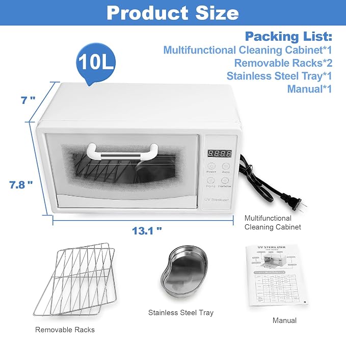 CGBE Nail Tool Sterilizer: 10L Large Sterilizer - Image 6