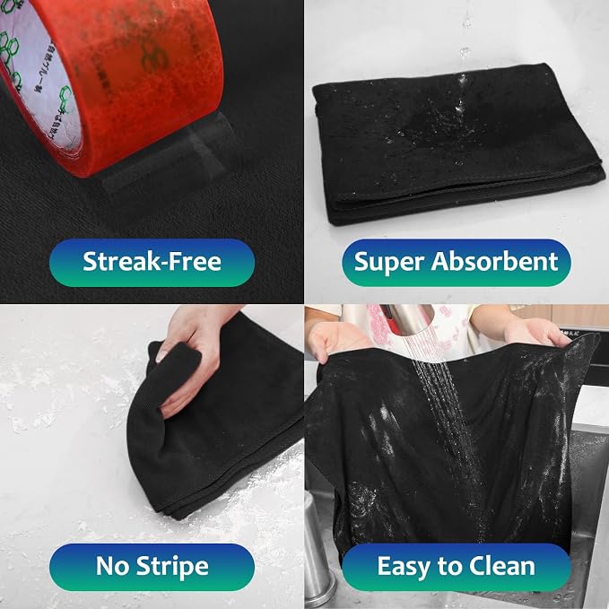 Newwiee 3 Pcs Extra Large Microfiber Cleaning Cloth 30" x 20" Washable Reusable - Image 6