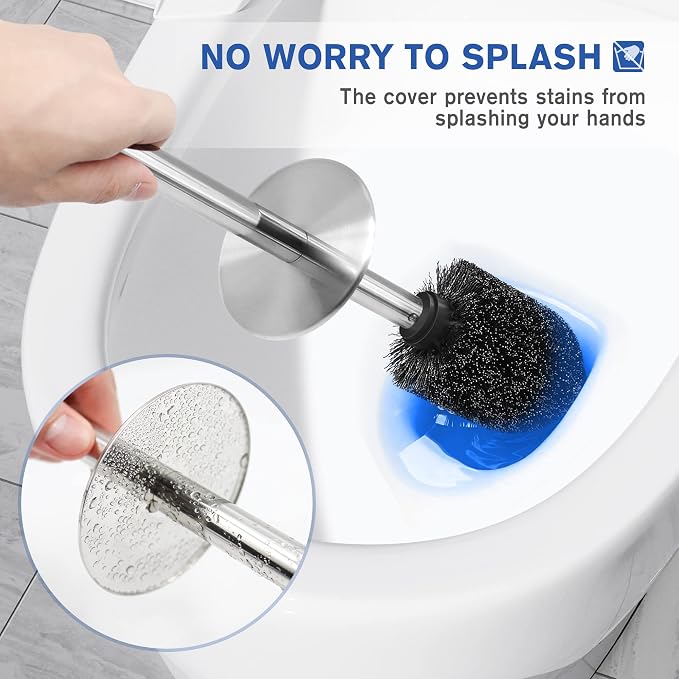 Toilet Brush and Holder, Toilet Brush 304 Stainless Steel, Toilet Bowl Brush - Image 4