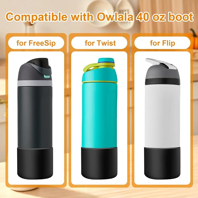 Silicone Water Bottle Boot and Bottle Drying Rack Compatible - Image 7