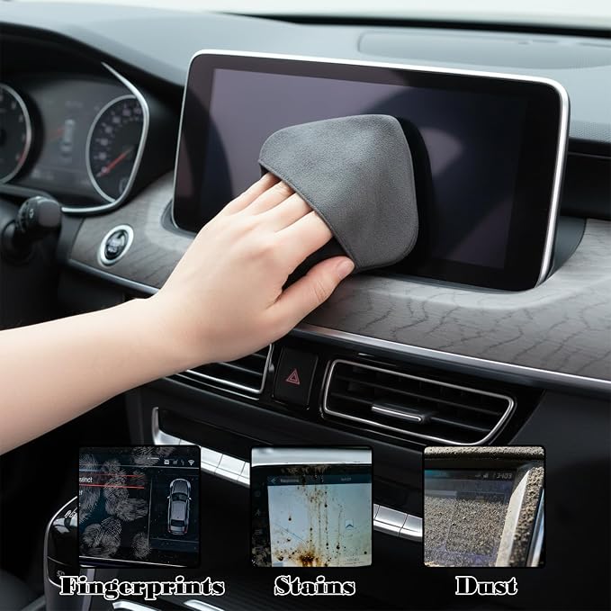 Car Screen Cleaner, Microfiber Auto Screen Cleaning Pad, Square Microfiber - Image 4