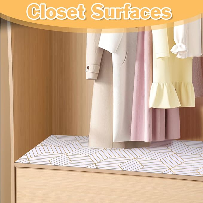 Shelf Liners for Kitchen Cabinets Non Adhesive Shelf Liner Paper Non-Slip - Image 8