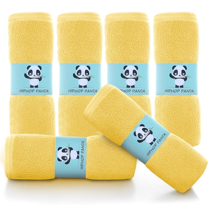 HIPHOP PANDA Baby Washcloths, Rayon Made from Bamboo by HIPHOPPANDA