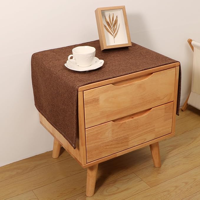 Small Bedside Tablecloth Table Dustcover End Tabletop Home Decoration Fabric by Tablecloth