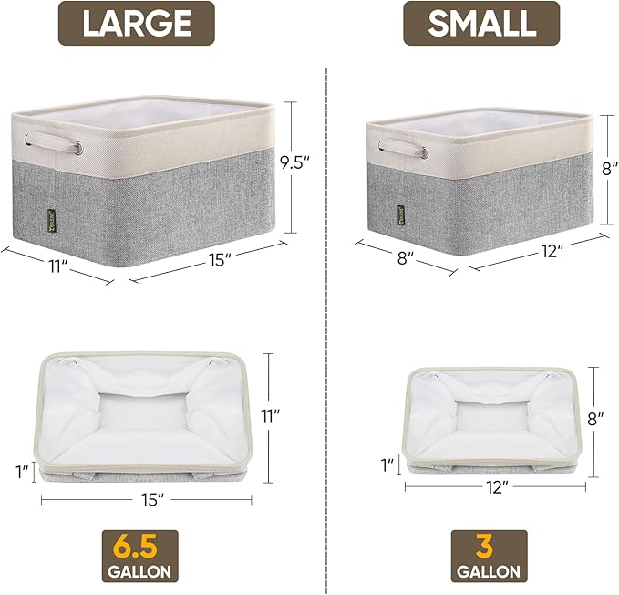 BALEINE 4 Pack Fabric Storage Bins - Image 2