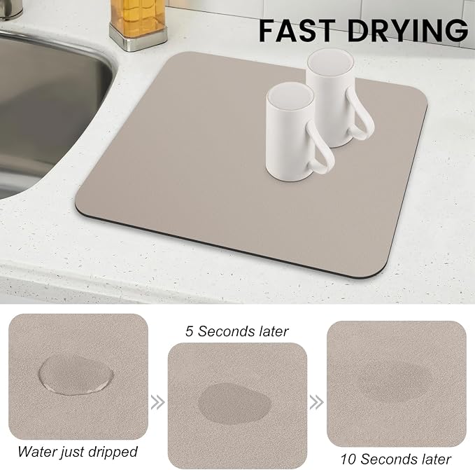 WISELIFE Dish Drying Mat Super Absorbent Drying Mat Large Dish Drying Mats - Image 4