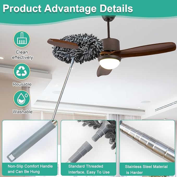 Ceiling Fan Cleaner Duster, Cobweb Duster - Image 3