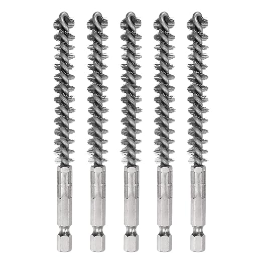 HARFINGTON 5Pcs Bore Brush Stainless Steel 10mm Dia Cleaning Twisted Wire Brush by HARFINGTON