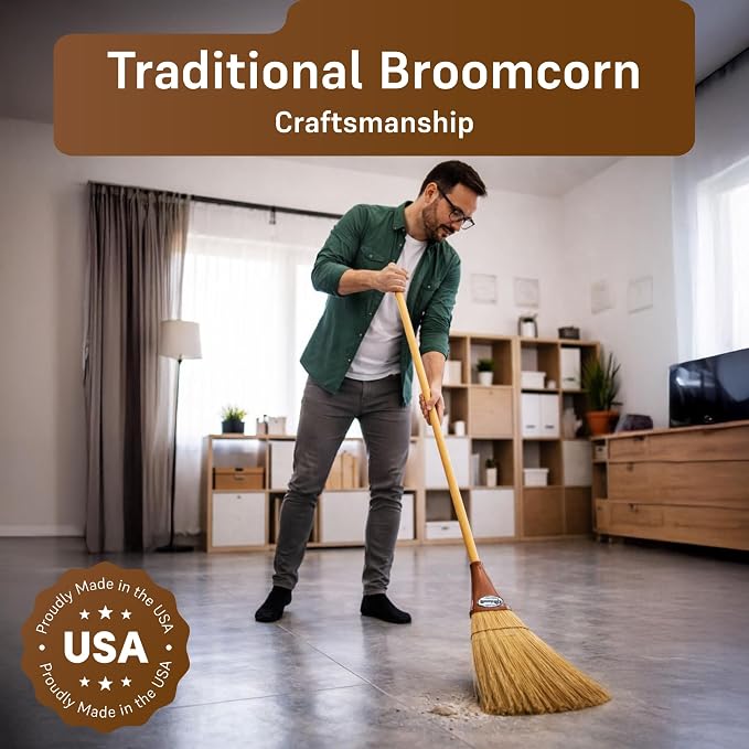 The Original Kitchenette Broom - 14oz Ultra-Lightweight Handmade Sweeper - 100% - Image 6