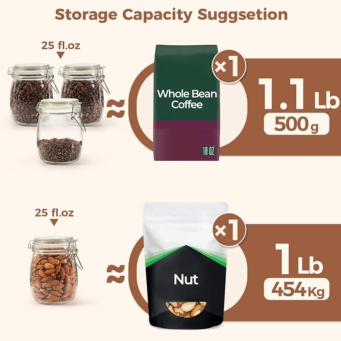 ComSaf 25oz Airtight Glass Canisters - Image 3