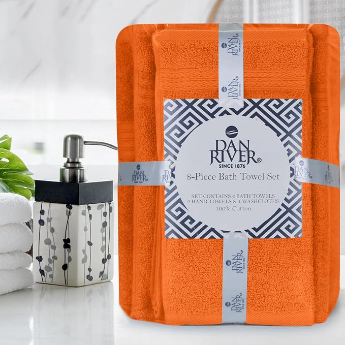 DAN RIVER 8 PC Luxury Bath Towels - Image 8