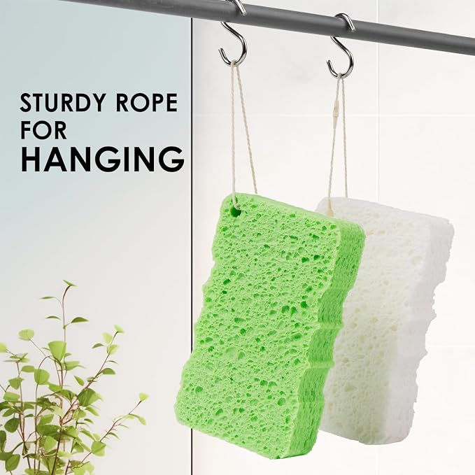 100% Natural Compressed Cellulose Bath Shower Loofah Travel Pack Foam Sponge - Image 2