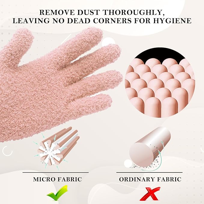 Evridwear Microfiber Gloves for Plant Dusting, Reusable Leaf Cleaning Glove for - Image 2