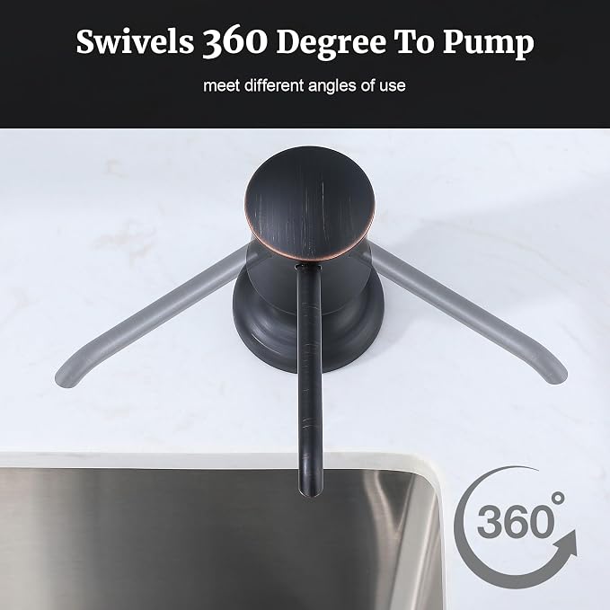 Soap Dispenser for Kitchen Sink, Built-in and Refill-from-Top Design - Image 7