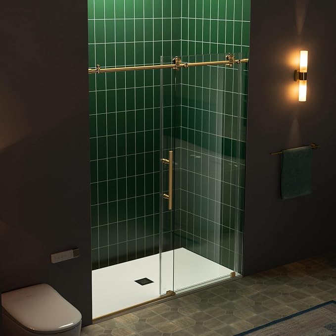 Woodbridge 57.5-60" W x 80" H Frameless Single Sliding Soft-Close Shower Door - Image 8