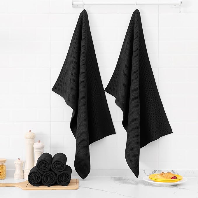 Kitinjoy 100% Cotton Waffle Weave Kitchen Towels - Image 6
