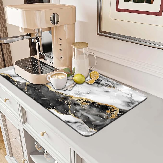 MCALK Marble Black Dish Drying Mat - Image 7