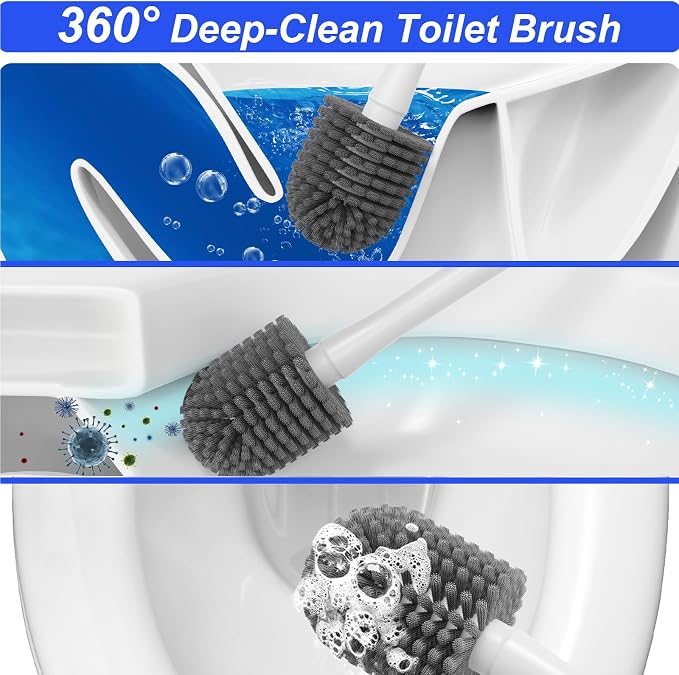 3 in 1 Toilet Brush and Plunger Set，Extended Handle Plunger, Heavy Duty Toilet - Image 5