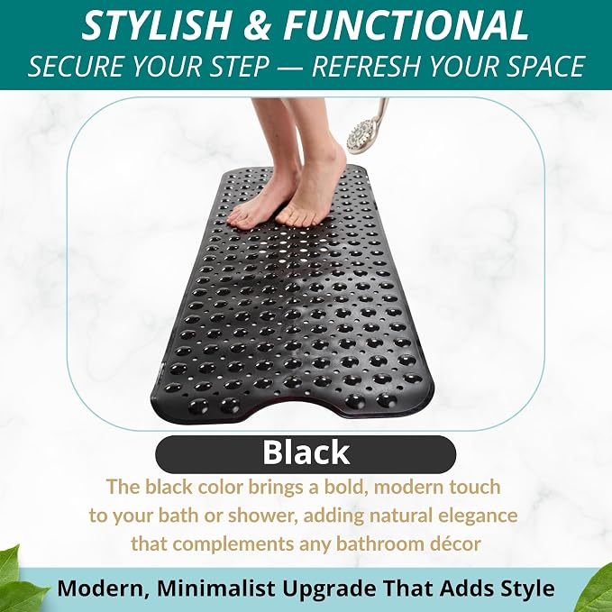 ENKOSI Bath Mat – 40 x 16 Inch Extra Long Non Slip Bathtub Mat – Anti Slip - Image 5