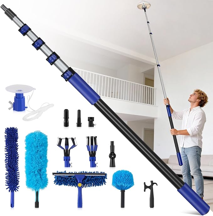 Light Bulb Changer for High Ceilings, 3.4-12.4FT Extension Pole Telescopic by Beolisav