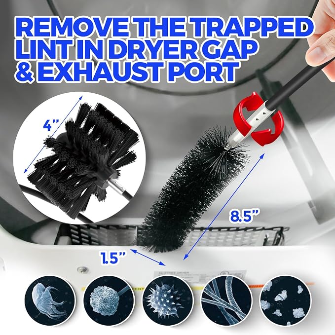 Holikme 15 Feet Dryer Vent Cleaner Kit, Lint Remover, Extends Up to 15 Feet - Image 4