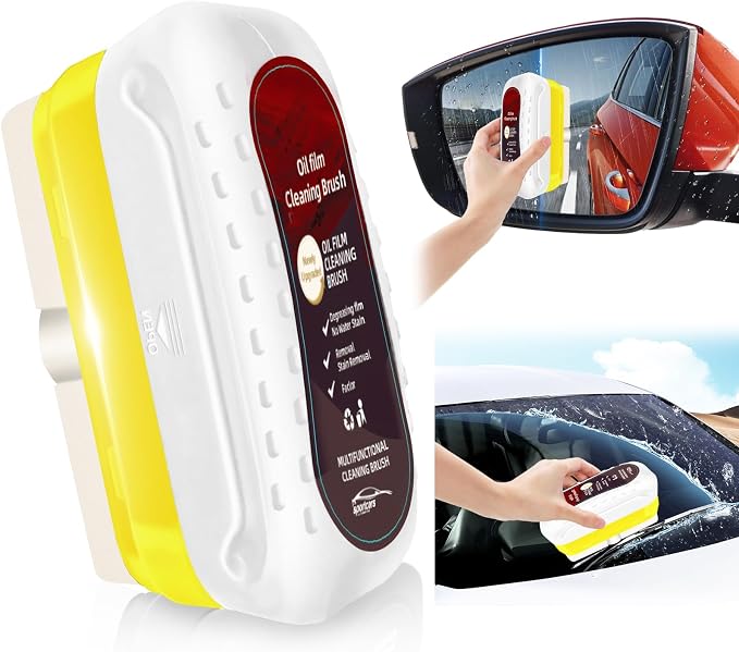 Automotive Oil Film Cleaning Brush, Upgraded Antifog & Rainproof Glass Cleaning by ESaure