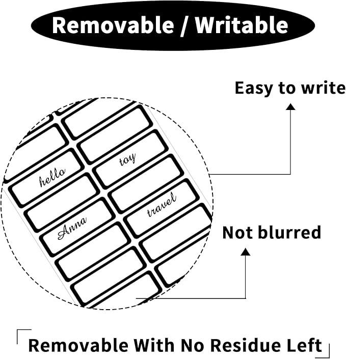 STARLIBOO Color-Coding Removable Labels, Rectangular 1 x 3"" Freezer Labels - Image 2