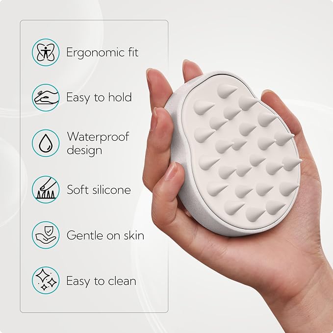 HEETA Scalp Massager 2 Pack for Hair Growth, Soft Silicone Bristles to Remove - Image 4