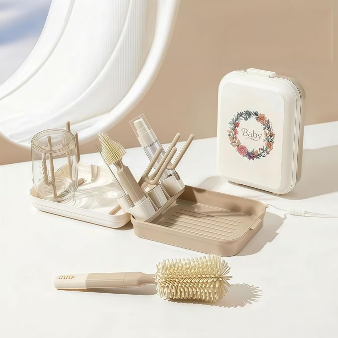 8-in-1 Baby Bottle Brush Set, Silicone Baby Bottle Cleaning Kit - Image 7