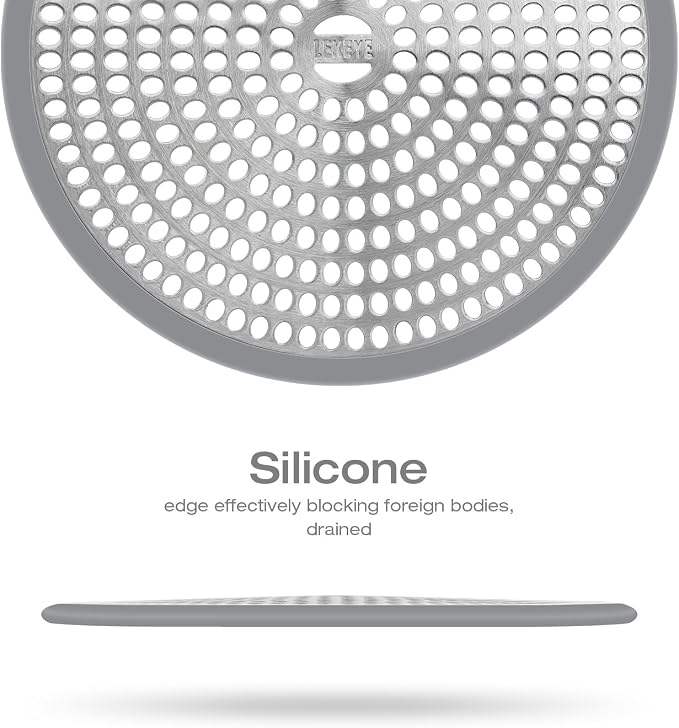 LEKEYE Shower Drain Hair Catcher/Strainer/Stainless Steel and Silicone - Image 4